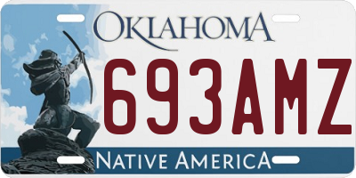 OK license plate 693AMZ