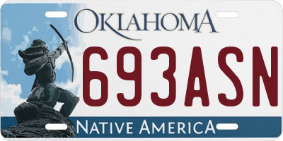 OK license plate 693ASN