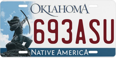 OK license plate 693ASU