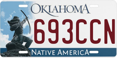 OK license plate 693CCN