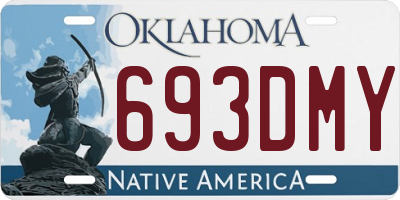 OK license plate 693DMY