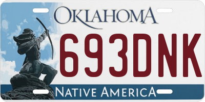 OK license plate 693DNK