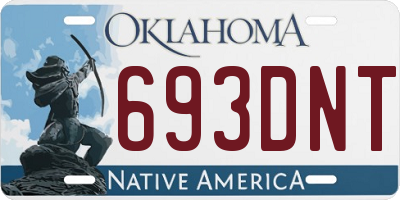 OK license plate 693DNT