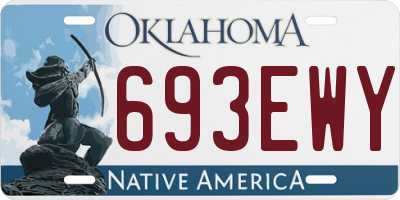 OK license plate 693EWY