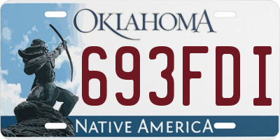 OK license plate 693FDI