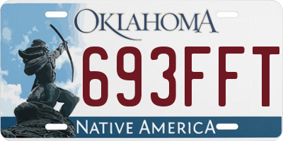 OK license plate 693FFT
