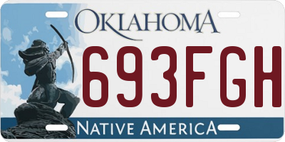 OK license plate 693FGH