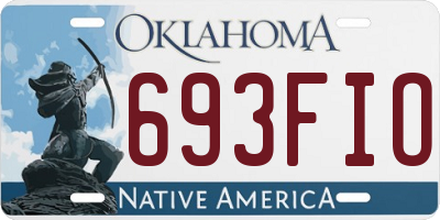 OK license plate 693FIO