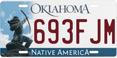 OK license plate 693FJM