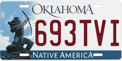 OK license plate 693TVI