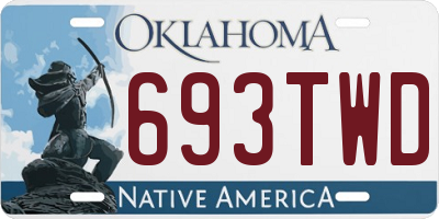 OK license plate 693TWD