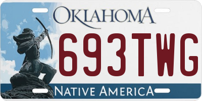 OK license plate 693TWG