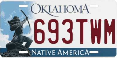 OK license plate 693TWM