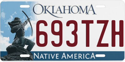 OK license plate 693TZH