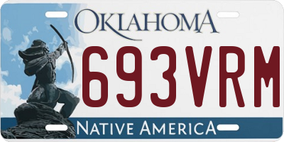 OK license plate 693VRM