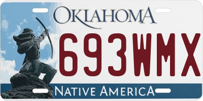 OK license plate 693WMX