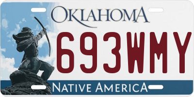 OK license plate 693WMY