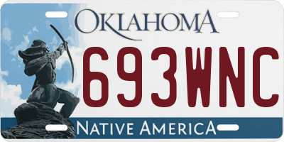 OK license plate 693WNC