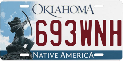OK license plate 693WNH