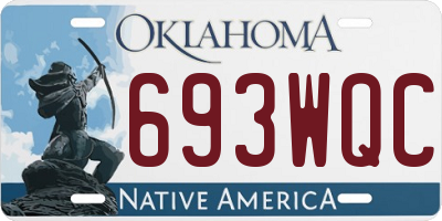 OK license plate 693WQC