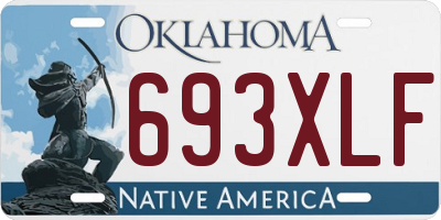 OK license plate 693XLF