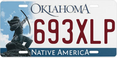 OK license plate 693XLP