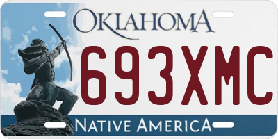 OK license plate 693XMC