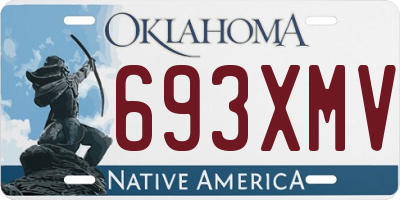 OK license plate 693XMV