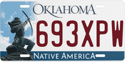 OK license plate 693XPW