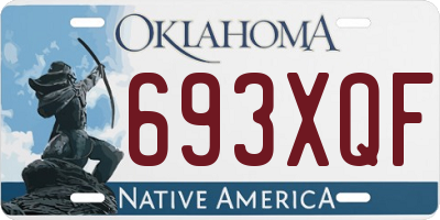 OK license plate 693XQF