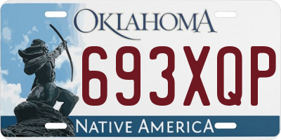 OK license plate 693XQP