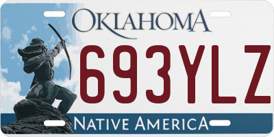 OK license plate 693YLZ