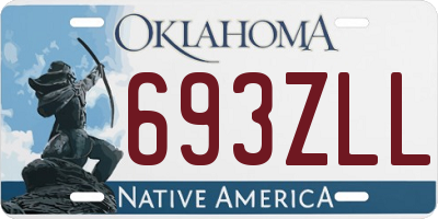 OK license plate 693ZLL