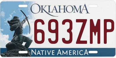 OK license plate 693ZMP