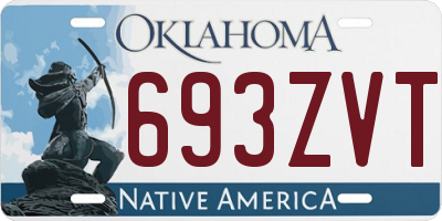 OK license plate 693ZVT
