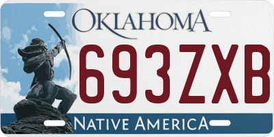 OK license plate 693ZXB