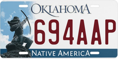 OK license plate 694AAP