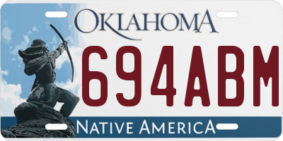 OK license plate 694ABM