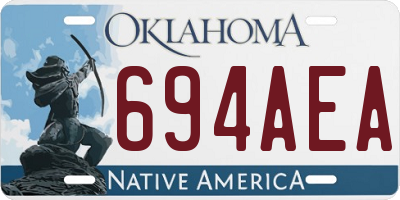 OK license plate 694AEA