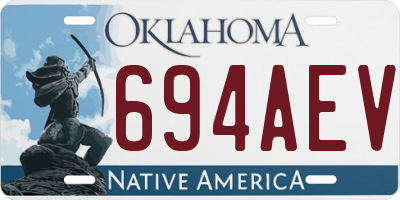 OK license plate 694AEV