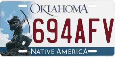 OK license plate 694AFV