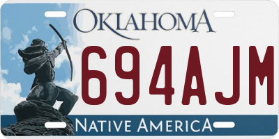 OK license plate 694AJM