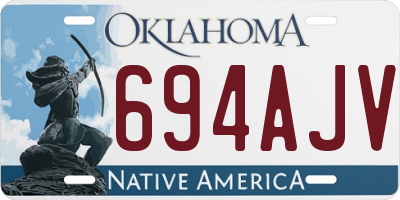 OK license plate 694AJV