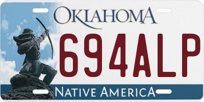 OK license plate 694ALP