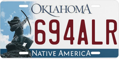 OK license plate 694ALR