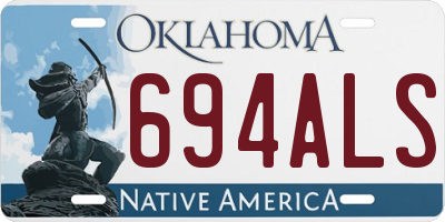 OK license plate 694ALS