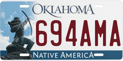 OK license plate 694AMA