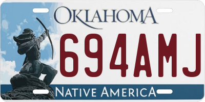 OK license plate 694AMJ