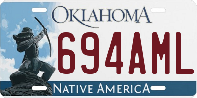 OK license plate 694AML
