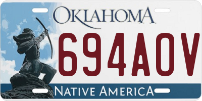 OK license plate 694AOV